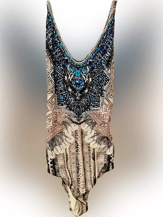 Camilla Other - Camilla Multicolor Paisley One-Piece Swimsuit — Teal, Black, Cream